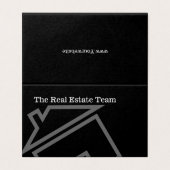 モダンによって折られる不動産のデザイン 名刺 (外部フラット)