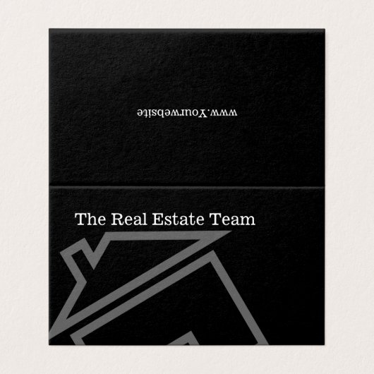 モダンによって折られる不動産のデザイン 名刺 (外部フラット)