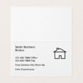 モダンによって折られる不動産ビジネステントカード 名刺 (内部フラット)