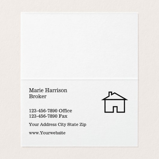 モダンによって折られる不動産ビジネステントカード 名刺 (内部フラット)