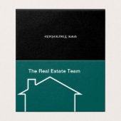 モダンによって折られる不動産ビジネステントカード 名刺 (外部フラット)