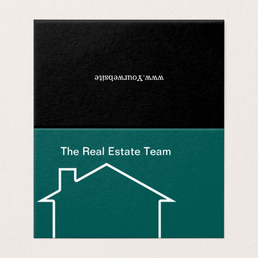 モダンによって折られる不動産ビジネステントカード 名刺 (外部フラット)