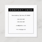 モダンによって組み立てられる文字エレガントなパステル調レモン スクエア名刺 (裏面)