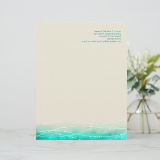 モダンによって絵を描かれる抽象的な輝きの海レターヘッド レターヘッド (スタンド正面)