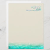 モダンによって絵を描かれる抽象的な輝きの海レターヘッド レターヘッド (正面/裏面)