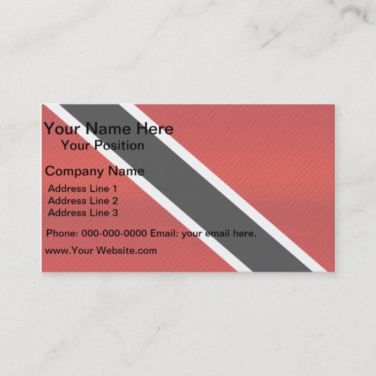 モダンによって除去されるTrinidadian旗 名刺 (正面)