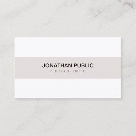 モダンのお洒落な洗練された専門の明白な豪華 名刺 (正面)
