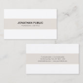 モダンのお洒落な洗練された専門の明白な豪華 名刺 (正面/裏面)