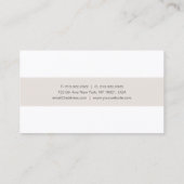 モダンのお洒落な洗練された専門の明白な豪華 名刺 (裏面)