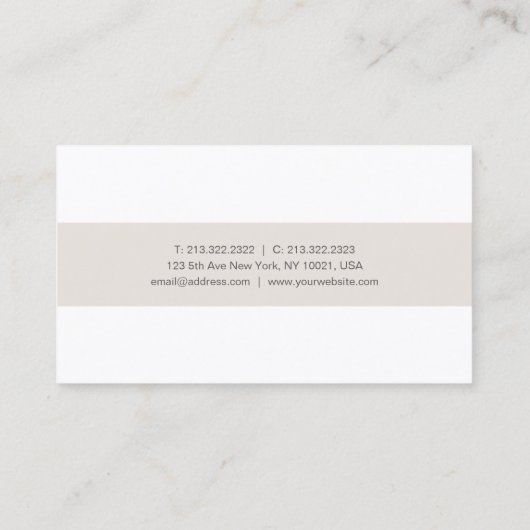 モダンのお洒落な洗練された専門の明白な豪華 名刺 (裏面)