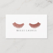 モダンのばら色の金ゴールドのまつげの美しい 名刺 (正面)