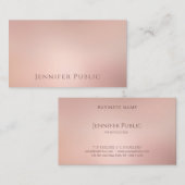 モダンのばら色の金ゴールドのエレガントなテンプレートの上のトレンディー 名刺 (正面/裏面)