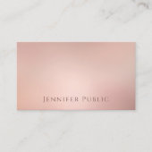 モダンのばら色の金ゴールドのエレガントなテンプレートの上のトレンディー 名刺 (正面)