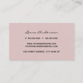 モダンのばら色の金ゴールドのグリッターの抽象芸術パターン 名刺 (裏面)