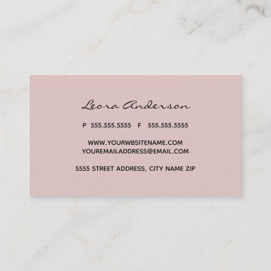 モダンのばら色の金ゴールドのグリッターの抽象芸術パターン 名刺 (裏面)