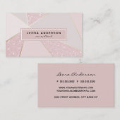 モダンのばら色の金ゴールドのグリッターの抽象芸術パターン 名刺 (正面/裏面)