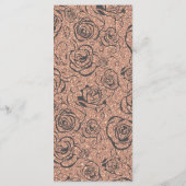 モダンのばら色の金ゴールドのグリッター メニュー (裏面)