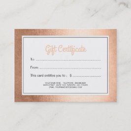 モダンのばら色の金ゴールドの多目的なギフト券 割引カード