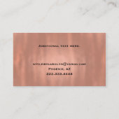 モダンのばら色の金ゴールドの水玉模様の名刺 名刺 (裏面)