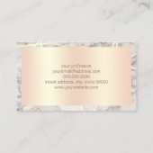 モダンのばら色の金ゴールド及び白人の大理石のインテリア・デザイナー 名刺 (裏面)