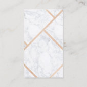 モダンのばら色の金ゴールド白い大理石色のブロックの化粧 名刺 (裏面)