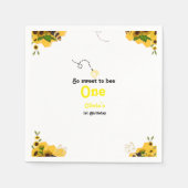 モダンのまわりにテーマ第1バースデーパーティー昼寝 スタンダードカクテルナプキン (正面)