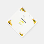 モダンのまわりにテーマ第1バースデーパーティー昼寝 スタンダードカクテルナプキン (角)