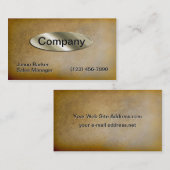 モダンのエンボスの金ゴールドプレートの錆ついた金属 名刺 (正面/裏面)