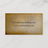 モダンのエンボスの金ゴールドプレートの錆ついた金属 名刺 (裏面)