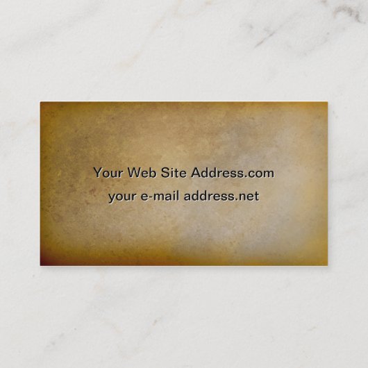 モダンのエンボスの金ゴールドプレートの錆ついた金属 名刺 (裏面)
