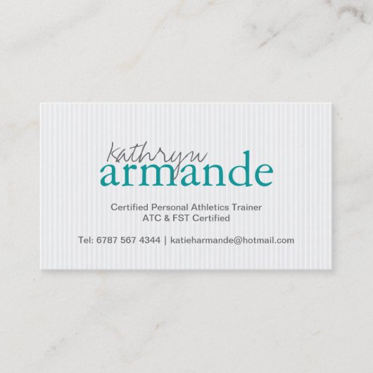 モダンのストライプな名刺 名刺 (正面)