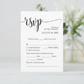 モダンのディナ結婚ー招待状RSVP同梱カード エンクロージャーカード (スタンド正面)