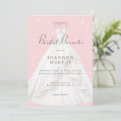 モダンのドレ結婚スオンピンクスパークルブライダルブランチ 招待状 (スタンド正面)