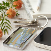 モダンのノルマン人Wyattによる自由な表現の絵画 キーホルダー (正面右)