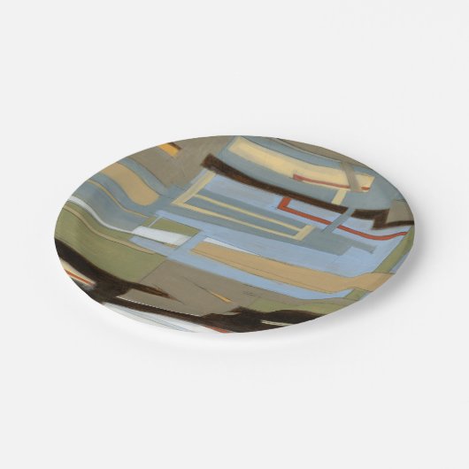 モダンのノルマン人Wyattによる自由な表現の絵画 ペーパープレート (アングル)