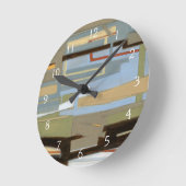 モダンのノルマン人Wyattによる自由な表現の絵画 ラウンド壁時計 (傾斜)