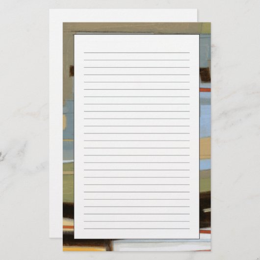 モダンのノルマン人Wyattによる自由な表現の絵画 便箋 (正面/裏面)