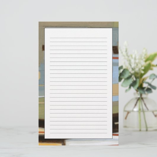 モダンのノルマン人Wyattによる自由な表現の絵画 便箋 (スタンド正面)