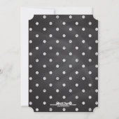 モダンのファンシーな黒板はブライダルシャワー渦巻きます 招待状 (裏面)