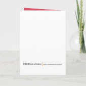 モダンのブロックは折りました卒業の招待状(ピンク)を 招待状 (裏面)