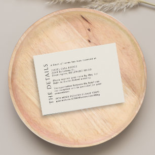 モダンのベージュ結婚ブラック詳細エンクロージャカード エンクロージャーカード