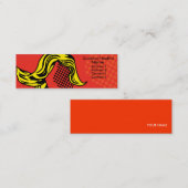 モダンのポップ・アートのなプロフィールカード スキニー名刺 (正面/裏面)