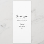 モダンのメ結婚ニューおもしろいカジュアル手書き メニュー (裏面)