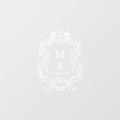 モダンのモノグ結婚ラム鏡の座席表デカール ウィンドウサイン (シート)