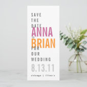 モダンの保存はっきりしたなフォントが付いている日付 セーブザデート (スタンド正面)