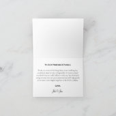 モダンの写結婚真カード サンキューカード (内部)