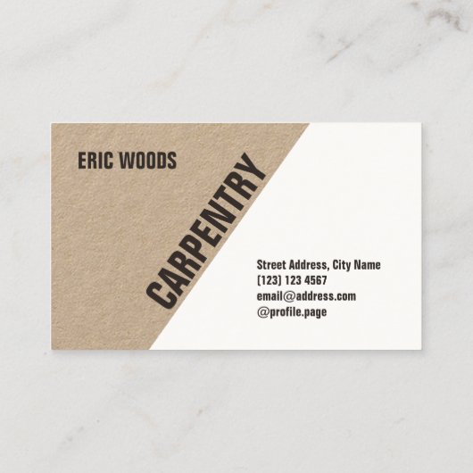 モダンの割れた一見 名刺 (裏面)