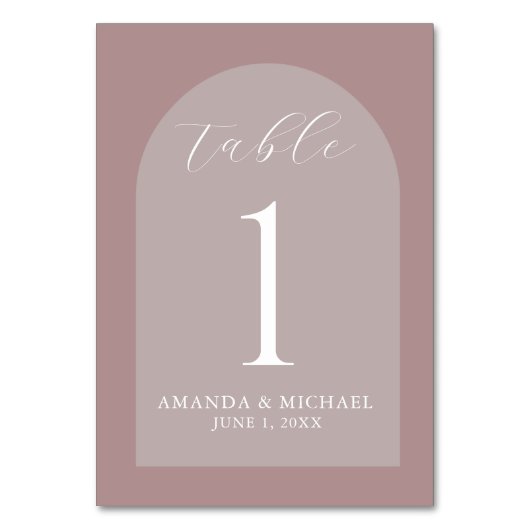 モダンの埃結婚っぽいバラヒュース テーブルナンバー (裏面)