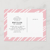 モダンの大学院の写真の発表 + パーティーの招待 インビテーションポストカード (裏面)