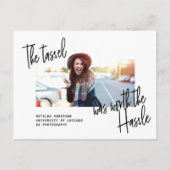 モダンの大学院の写真の発表 + パーティーの招待 インビテーションポストカード (正面)